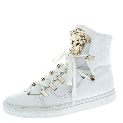 versace tenisky damske|Versace zipped high top sneakers.